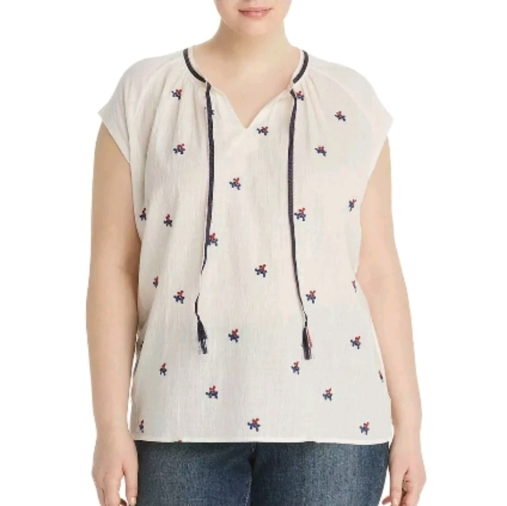 GUC Lucky Boho Peasant Top Sz 3X